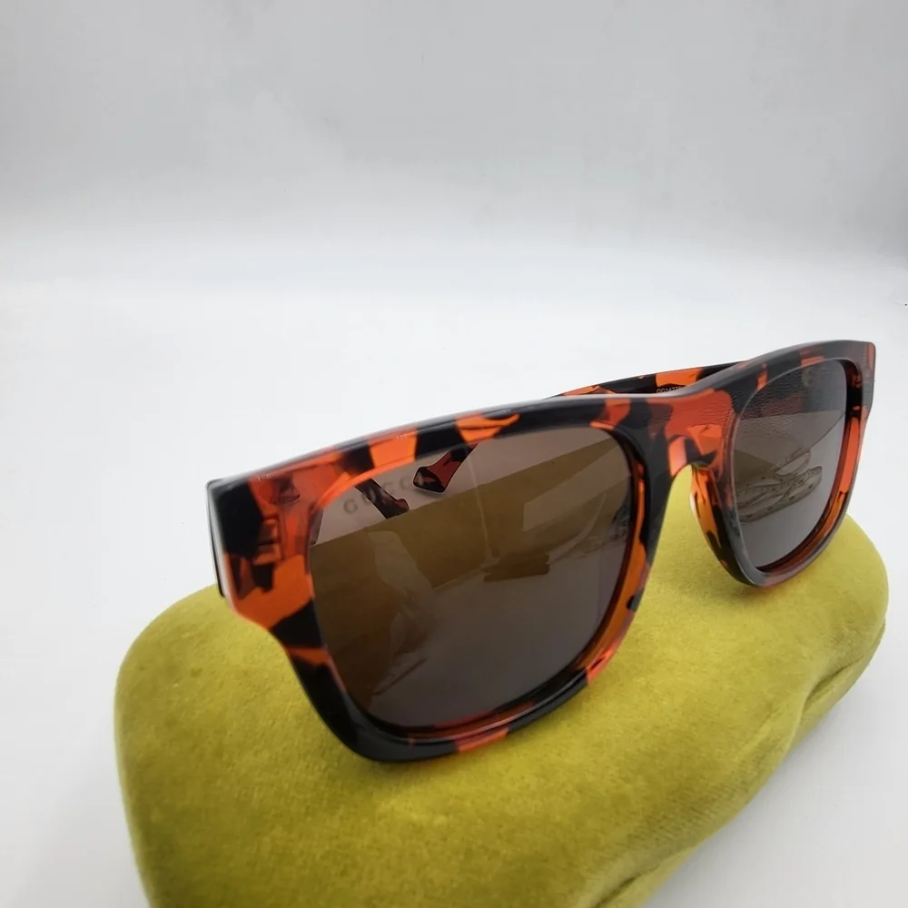 Gucci Tortoiseshell Square Sunglasses 'Havana/Brown.